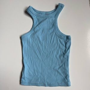 Plain blue tank
